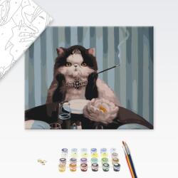 Brushme Festés szám szerint macska reggelin Tiffany-nál - 50x40