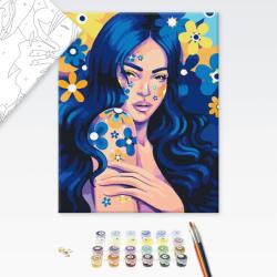 Brushme Festés szám szerint titokzatos indigó nő - 40x50