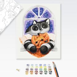 Brushme Festés szám szerint gyerekeknek mosómedvék ölelése - 40x50