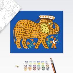 Brushme Festés szám szerint limitált elefánt - 60x50
