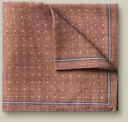 Charles Tyrwhitt Linen Silk Spot Pocket Square - Camel