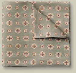 Charles Tyrwhitt Linen/Silk Geo Print Pocket Square - Mid Green