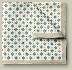 Charles Tyrwhitt Linen/Silk Geo Print Pocket Square - Lemon