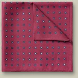 Charles Tyrwhitt Silk Geo Print Pocket Square - Dark Red