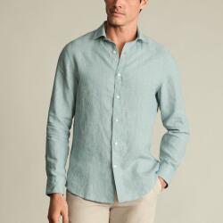 Charles Tyrwhitt Pure Linen Shirt - Teal Green - Slim fit | XL