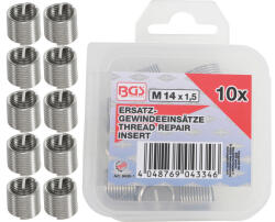BGS technic Insertii Helicoil pentru reparatii filete M14x1.5, 10 piese, BGS 9430-1 (B-9430-1) Filiera