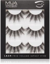 MUA Makeup Academy Lashes Volume Impact gene false tip Volume #100 3x2 buc