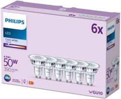 Philips Classic GU10, 50 W, hűvös fehér, 6 darab