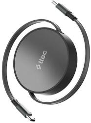 Ttec Кабел ttec - Mini Retractable, 100W, USB-C/USB-C, черен (8694470828220)