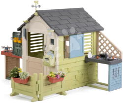 Smoby Căsuță de joacă pentru roluri Pretty Playhouse&Kitchen Life Smoby cu bucătărie extensibilă și filtru UV, de la 24 luni (SM810305-P) Casuta pentru copii