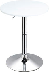 HOMCOM masa inalta reglabila, blat rotund, Φ60x69-93 cm | AOSOM RO (835-388WT)