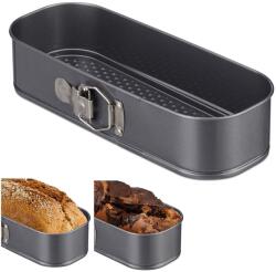 Relaxdays Tava pentru copt Relaxdays, Kastenform, 31 x 12 cm, antiaderenta, gri (10027917)