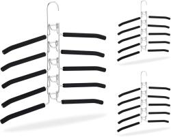 Relaxdays Set 3 Umerase Relaxdays, 5 in 1, Rutschfest, Metal, ArgintiuNegru (10032605)