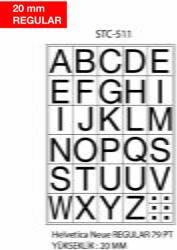 Tanex Etichete autoadezive cu litere, A-Z, 2 folii/set, TANEX, 10mm bold (TX-STC511)