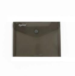 Optima - prod din plastic Mapa PP protectie documente A6 landscape, inchidere cu capsa, 10/set, Optima - fumuriu (OP-5100180A6-28)