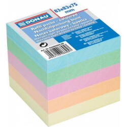 DONAU Rezerva cub hartie 83x83x75mm, DONAU - hartie culori pastel asortate (DN-8309000-99) - forit