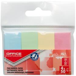 Office Products Notes autoadeziv 50 x 20 mm, 4 x 50buc/set, Office Products - 4 culori pastel (OF-14215224-99) - forit
