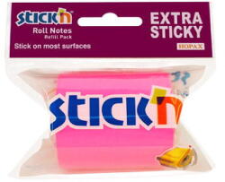 Hopax Rezerva notes autoadeziv in rola, pentru dispenser, 50 mm x 10 m, Stick"n - magenta neon (HO-21699) - forit