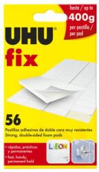 UHU Pătrate adezive, față-verso, 56 bucăți, UHU "Fix", alb (40211)