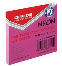 Office Products Notes autoadeziv 76 x 76 mm, 100buc/set, Office Products - roz neon (OF-14046611-13)
