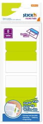 Hopax Film index autoadeziv cu tab din hartie, dubla fata, 51x72mm, 8 buc/set, Stick"n - culori asortate (HO-26093)