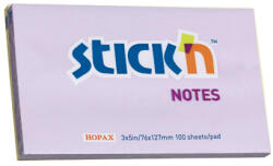 Hopax Notes autoadeziv 76 x 127 mm, 100 file, Stick'n - lila pastel (HO-21405)