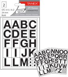 Tanex Etichete autoadezive cu litere, A-Z, 2 folii/set, TANEX, 15mm bold (TX-STC513)