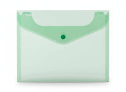 Optima prod din plastic Mapa PP protectie documente A5 landscape, inchidere cu capsa, 10/set, verde transparent (OP-5100180A5-20)