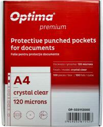 Optima - prod din plastic Folie protectie pentru documente A4, 120 microni, 100 folii/cutie, Optima Premium - cristal (OP-503112000)