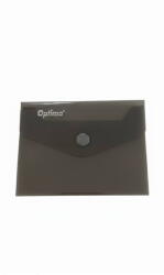 Optima - prod din plastic Mapa PP protectie documente A7 landscape, inchidere cu capsa, 10/set, Optima - fumuriu (OP-5100180A7-28)