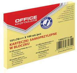 Office Products Notes autoadeziv 76 x 101 mm, 100buc/set, Office Products - galben pastel (OF-14047711-06)