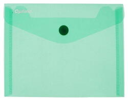 Optima - prod din plastic Mapa PP protectie documente A6 landscape, inchidere cu capsa, 10/set, Optima - verde transparent (OP-5100180A6-20)