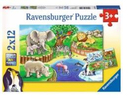 Ravensburger Puzzle 2x12 Zwieta in the zoo