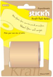 Hopax Rezerva notes autoadeziv in rola, pentru dispenser, 50 mm x 10 m, Stick"n - kraft (HO-21813)