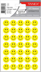 Tanex Stickere decorative, 2 file/set, D19 mm, TANEX Kids, smiley face (TX-323)