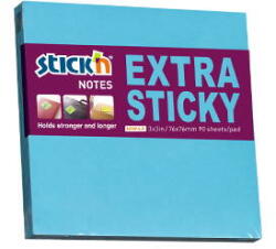 Hopax Notes autoadeziv extra-sticky 76 x 76mm, 90 file, Stick"n - albastru neon (HO-21673) - forit