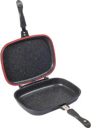 Myria Tigaie GRILL DUBLA MYRIA MC4013, 32CM, ALUMINIU, NEGRU (MC4013)