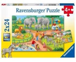 Ravensburger Puzzle 2x24 Day at the Zoo