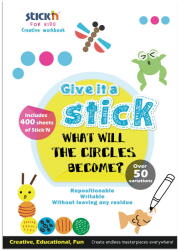 Hopax Carte creativa Stick"n Circle - cercuri neon asortate (HO-29021)