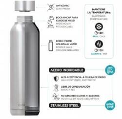 QUOKKA Solid - Stainless Steel Thermal Bottle 510 ml (Gray Bouquet)
