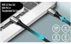 LogiLink USB-C 20 Gb/s, 240W 1.0m braided cable black
