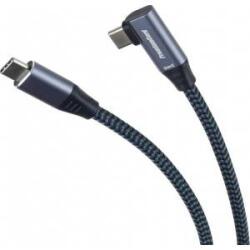 PremiumCord USB Cable PREMIUMCORD Zahnutý USB-C cable (USB 3.2 Gen 2, 3A, 60W, 20Gbit/s), internal connector, 2m