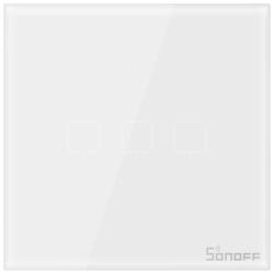 SONOFF T1 EU TX Okos Kapcsoló, vezeték nélküli + RF 433, 3 csatornás, iOS / Android kompatibilis, Amazon Alexa / Google Assistant, üveg, fehér