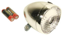 Jing Yi 1 LED-es elemes első lámpa, retro, krómozott