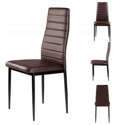 ModernHOME 4 db-os ülőgarnitúra, modern design, barna műbőr borítás, fekete fém váz, 98x42x42 cm (DC855-4 BROWN)