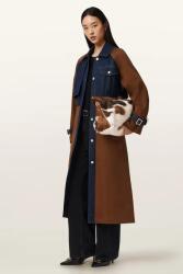 AllSaints шлифер дамски с памук DAYLY TRENCH (WO508Z)