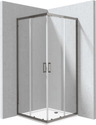Deante Funkia Evo szögletes zuhanykabin 90x195 cm átlátszó üveggel és akril zuhanytálcával, titánium profilszín KYCPD099P (KYCPD099P)
