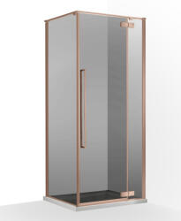 Wellis Mika zuhanykabin 90x90 füst üveggel, brushed rose gold WC00569 (WC00569)
