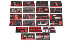 KROFTOOLS SZERSZÁM SZEKRÉNY ( műhelykocsi )14 FIÓKOS, 353 DB szerszámmal(8354) (K-8354)