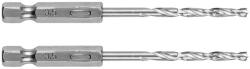 GRAPHITE Csigafúró, 1/4" hatszög szárral, HSS DIN 338, 3, 5mm, 2db/cs (54T704)
